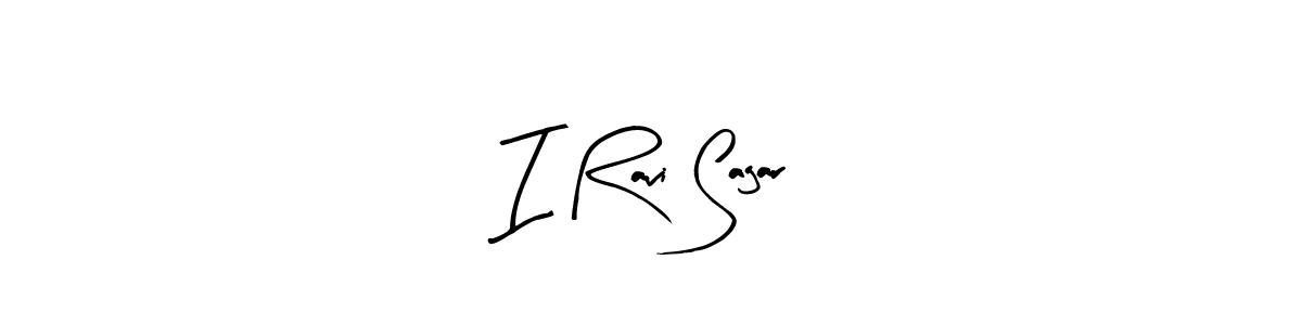 Use a signature maker to create a handwritten signature online. With this signature software, you can design (Arty Signature) your own signature for name I Ravi Sagar. I Ravi Sagar signature style 8 images and pictures png