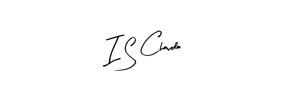 How to make I S Chavda name signature. Use Arty Signature style for creating short signs online. This is the latest handwritten sign. I S Chavda signature style 8 images and pictures png