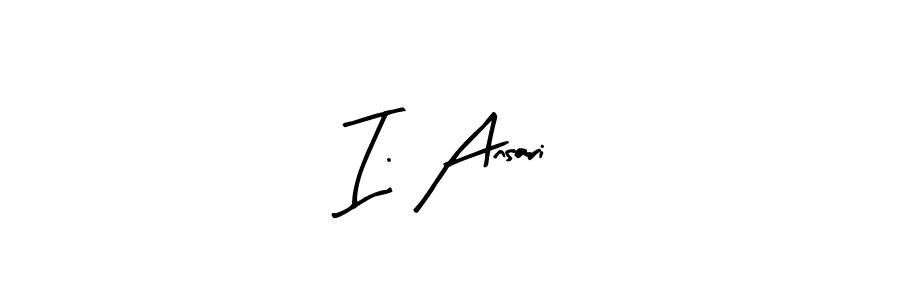 Use a signature maker to create a handwritten signature online. With this signature software, you can design (Arty Signature) your own signature for name I. Ansari. I. Ansari signature style 8 images and pictures png
