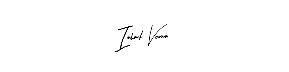 if you are searching for the best signature style for your name Iahant Verma. so please give up your signature search. here we have designed multiple signature styles  using Arty Signature. Iahant Verma signature style 8 images and pictures png
