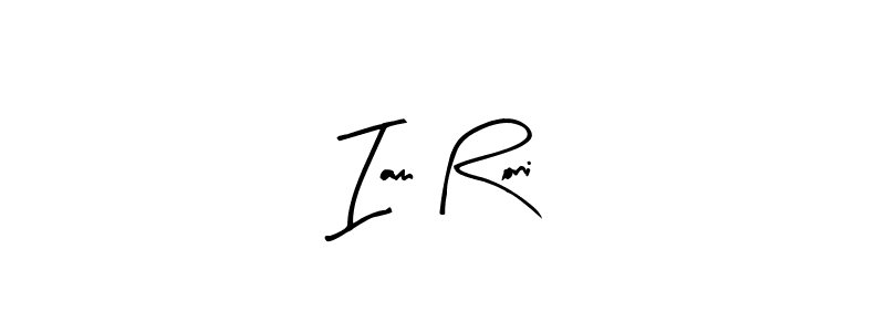 You can use this online signature creator to create a handwritten signature for the name Iam Roni. This is the best online autograph maker. Iam Roni signature style 8 images and pictures png