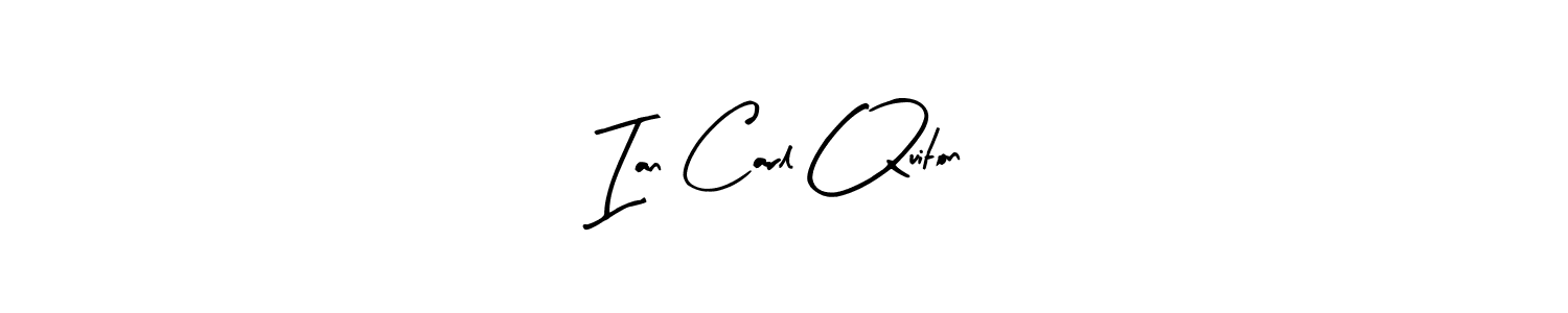 Design your own signature with our free online signature maker. With this signature software, you can create a handwritten (Arty Signature) signature for name Ian Carl Quiton. Ian Carl Quiton signature style 8 images and pictures png
