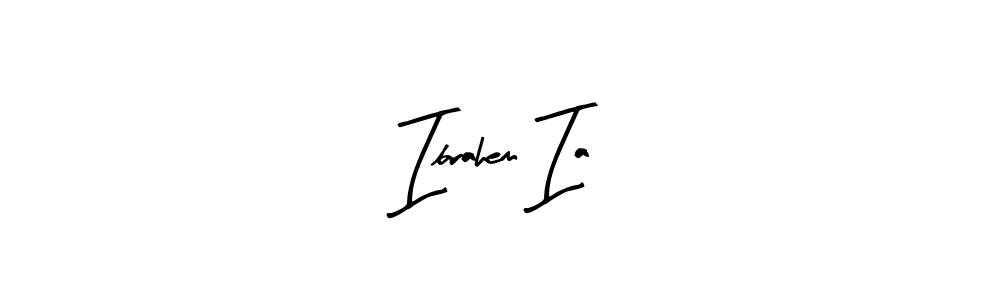 How to make Ibrahem Ia name signature. Use Arty Signature style for creating short signs online. This is the latest handwritten sign. Ibrahem Ia signature style 8 images and pictures png