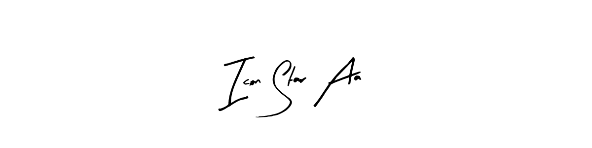 Create a beautiful signature design for name Icon Star Aa. With this signature (Arty Signature) fonts, you can make a handwritten signature for free. Icon Star Aa signature style 8 images and pictures png
