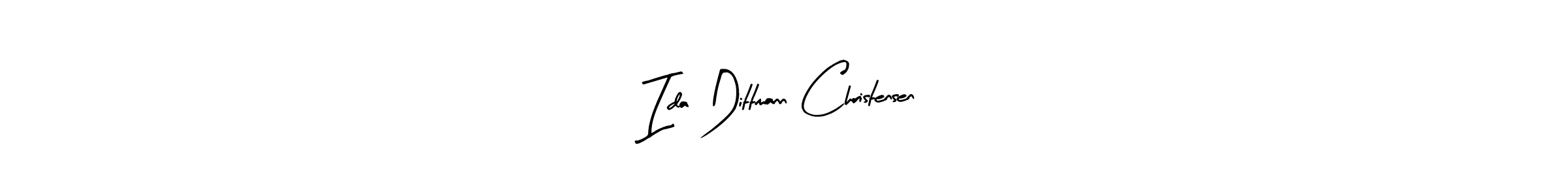 How to make Ida Dittmann Christensen name signature. Use Arty Signature style for creating short signs online. This is the latest handwritten sign. Ida Dittmann Christensen signature style 8 images and pictures png