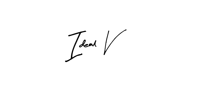 Also we have Ideal V name is the best signature style. Create professional handwritten signature collection using Arty Signature autograph style. Ideal V signature style 8 images and pictures png