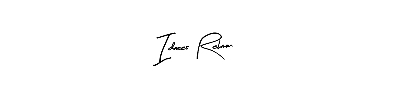 Make a beautiful signature design for name Idrees Rehman. With this signature (Arty Signature) style, you can create a handwritten signature for free. Idrees Rehman signature style 8 images and pictures png