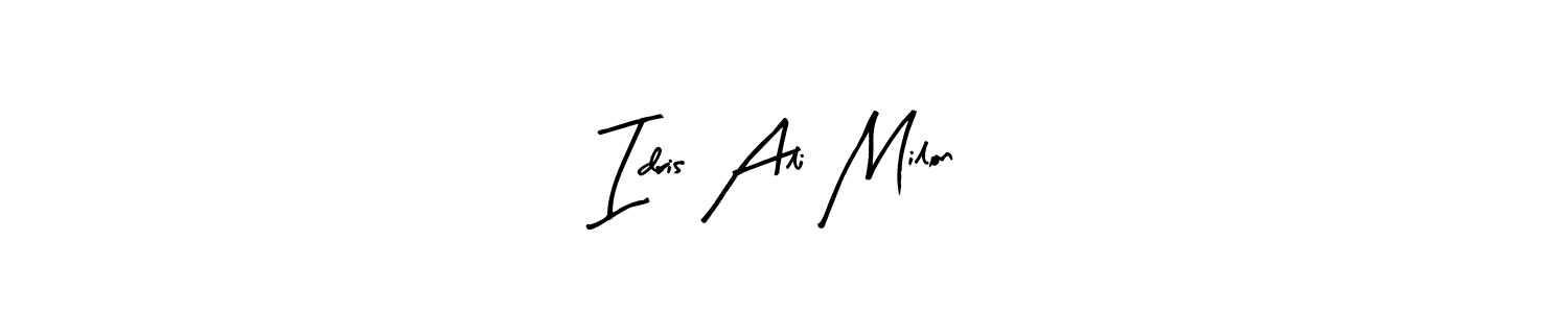 Check out images of Autograph of Idris Ali Milon name. Actor Idris Ali Milon Signature Style. Arty Signature is a professional sign style online. Idris Ali Milon signature style 8 images and pictures png