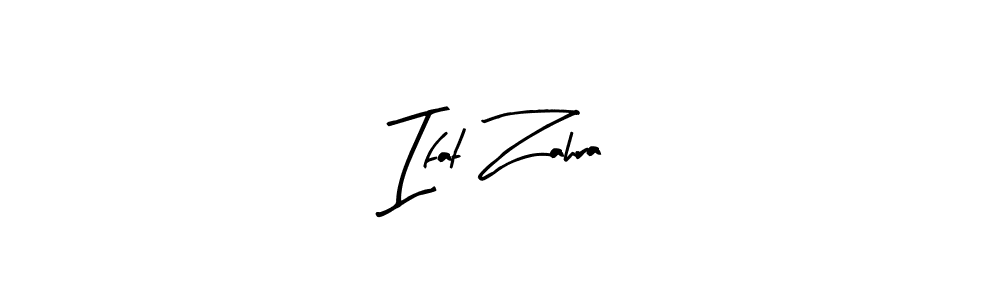 This is the best signature style for the Ifat Zahra name. Also you like these signature font (Arty Signature). Mix name signature. Ifat Zahra signature style 8 images and pictures png