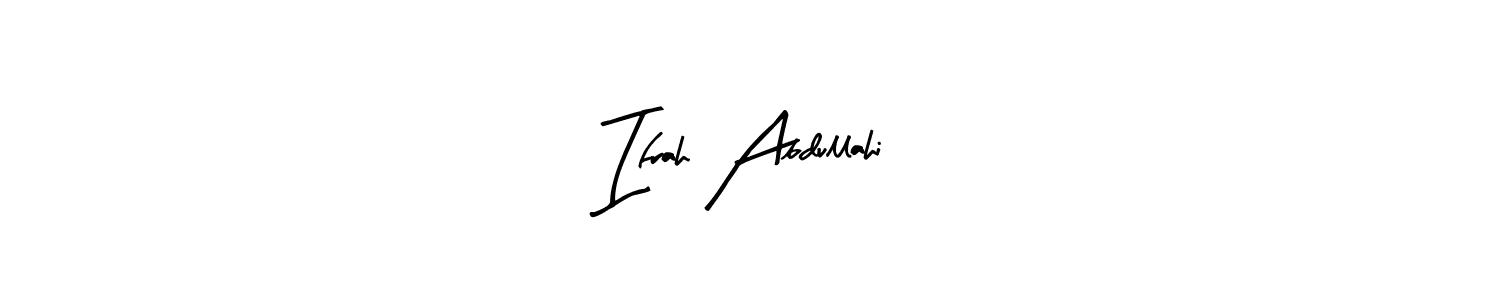 Use a signature maker to create a handwritten signature online. With this signature software, you can design (Arty Signature) your own signature for name Ifrah Abdullahi. Ifrah Abdullahi signature style 8 images and pictures png