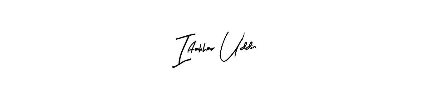 You can use this online signature creator to create a handwritten signature for the name Iftakhar Uddin. This is the best online autograph maker. Iftakhar Uddin signature style 8 images and pictures png