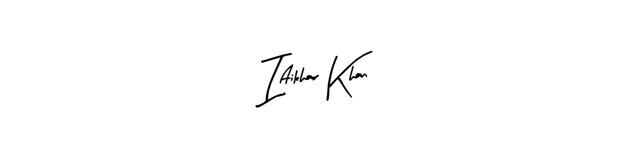 Iftikhar Khan stylish signature style. Best Handwritten Sign (Arty Signature) for my name. Handwritten Signature Collection Ideas for my name Iftikhar Khan. Iftikhar Khan signature style 8 images and pictures png