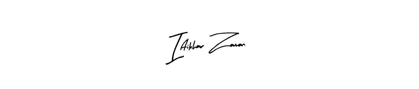 Make a beautiful signature design for name Iftikhar Zaman. With this signature (Arty Signature) style, you can create a handwritten signature for free. Iftikhar Zaman signature style 8 images and pictures png