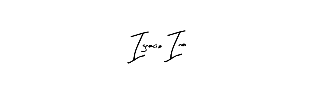 Use a signature maker to create a handwritten signature online. With this signature software, you can design (Arty Signature) your own signature for name Ignacio Ina. Ignacio Ina signature style 8 images and pictures png