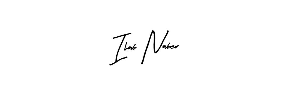 Make a beautiful signature design for name Ihab Naber. Use this online signature maker to create a handwritten signature for free. Ihab Naber signature style 8 images and pictures png