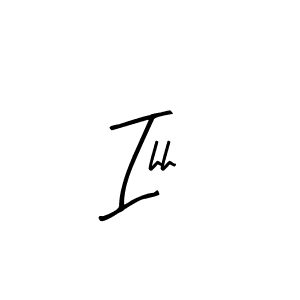 Use a signature maker to create a handwritten signature online. With this signature software, you can design (Arty Signature) your own signature for name Ihh. Ihh signature style 8 images and pictures png