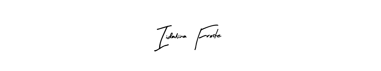 How to make Iidaliina Froste name signature. Use Arty Signature style for creating short signs online. This is the latest handwritten sign. Iidaliina Froste signature style 8 images and pictures png