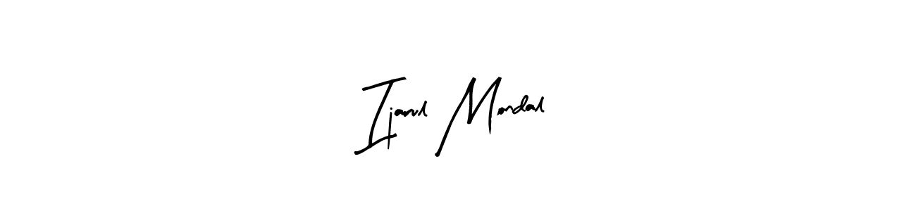 Use a signature maker to create a handwritten signature online. With this signature software, you can design (Arty Signature) your own signature for name Ijarul Mondal. Ijarul Mondal signature style 8 images and pictures png