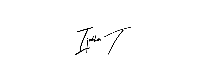 The best way (Arty Signature) to make a short signature is to pick only two or three words in your name. The name Ijubha T include a total of six letters. For converting this name. Ijubha T signature style 8 images and pictures png