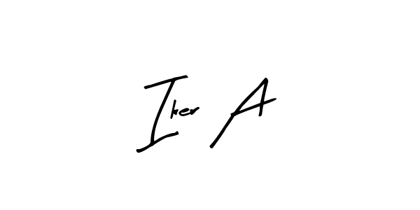 Use a signature maker to create a handwritten signature online. With this signature software, you can design (Arty Signature) your own signature for name Iker A. Iker A signature style 8 images and pictures png