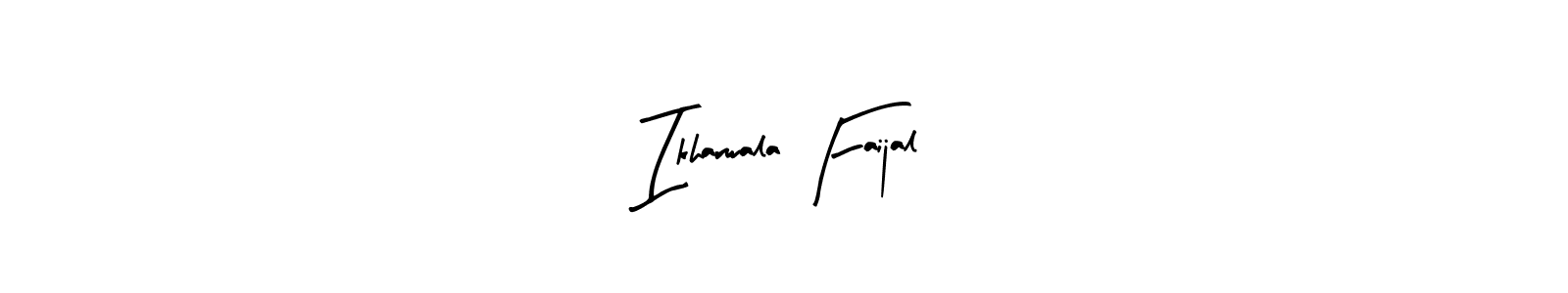 if you are searching for the best signature style for your name Ikharwala Faijal. so please give up your signature search. here we have designed multiple signature styles  using Arty Signature. Ikharwala Faijal signature style 8 images and pictures png