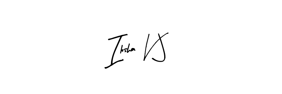 Use a signature maker to create a handwritten signature online. With this signature software, you can design (Arty Signature) your own signature for name Iksha V J. Iksha V J signature style 8 images and pictures png