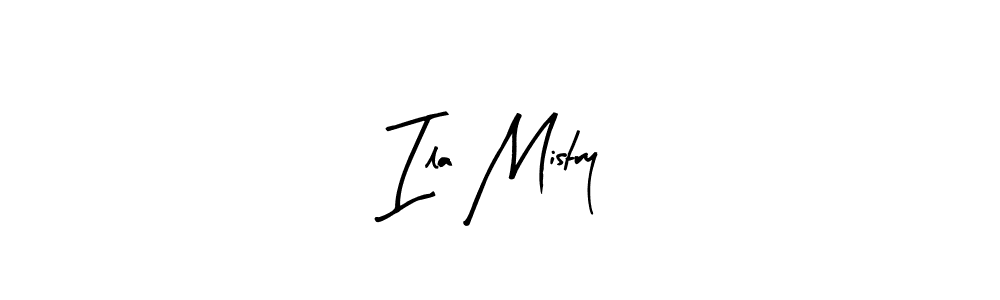 How to make Ila Mistry name signature. Use Arty Signature style for creating short signs online. This is the latest handwritten sign. Ila Mistry signature style 8 images and pictures png