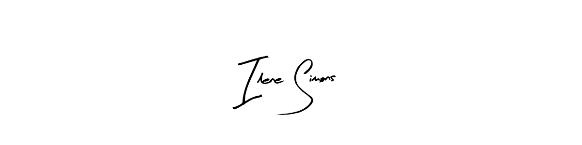 Make a beautiful signature design for name Ilene Simons. With this signature (Arty Signature) style, you can create a handwritten signature for free. Ilene Simons signature style 8 images and pictures png