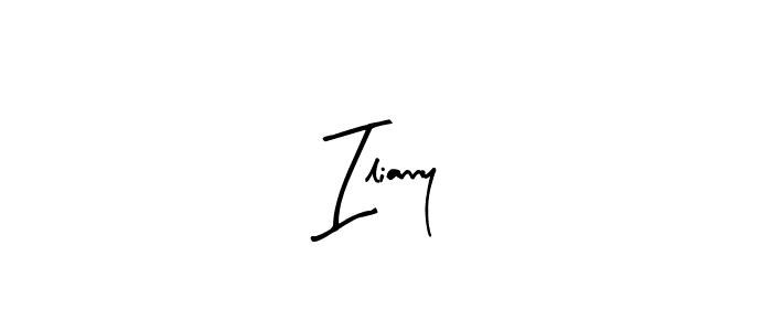 Use a signature maker to create a handwritten signature online. With this signature software, you can design (Arty Signature) your own signature for name Ilianny. Ilianny signature style 8 images and pictures png