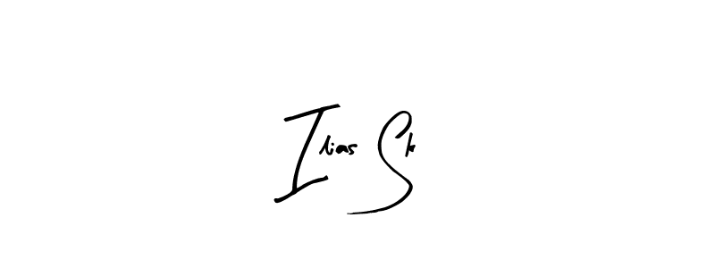 How to make Ilias Sk name signature. Use Arty Signature style for creating short signs online. This is the latest handwritten sign. Ilias Sk signature style 8 images and pictures png