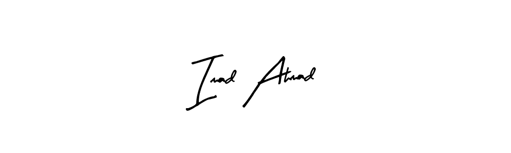 This is the best signature style for the Imad Ahmad name. Also you like these signature font (Arty Signature). Mix name signature. Imad Ahmad signature style 8 images and pictures png
