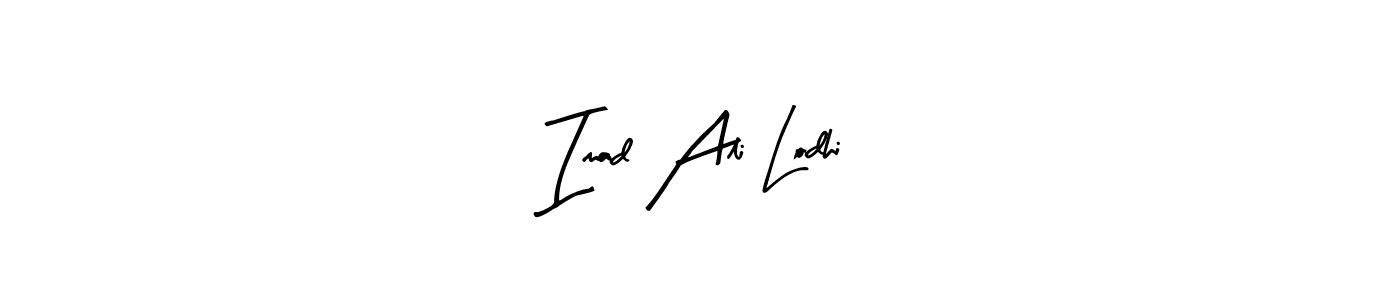 Use a signature maker to create a handwritten signature online. With this signature software, you can design (Arty Signature) your own signature for name Imad Ali Lodhi. Imad Ali Lodhi signature style 8 images and pictures png