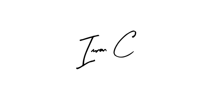 How to make Imran C name signature. Use Arty Signature style for creating short signs online. This is the latest handwritten sign. Imran C signature style 8 images and pictures png