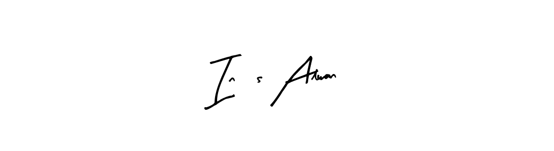 Use a signature maker to create a handwritten signature online. With this signature software, you can design (Arty Signature) your own signature for name Inès Alwan. Inès Alwan signature style 8 images and pictures png