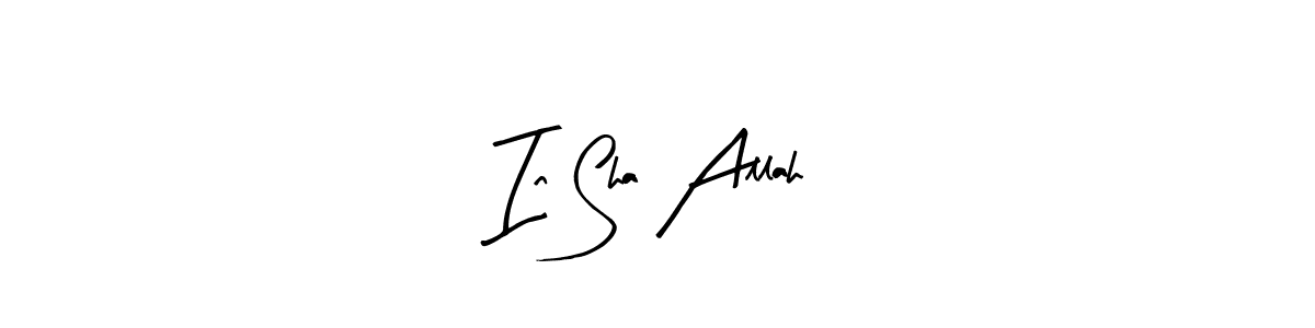 How to make In Sha Allah name signature. Use Arty Signature style for creating short signs online. This is the latest handwritten sign. In Sha Allah signature style 8 images and pictures png