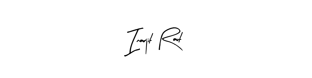 Arty Signature is a professional signature style that is perfect for those who want to add a touch of class to their signature. It is also a great choice for those who want to make their signature more unique. Get Inarjit Raut name to fancy signature for free. Inarjit Raut signature style 8 images and pictures png