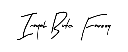 A classic penmanship look for Inayah Binte Farooq. The Arty Signature font brings timeless elegance and confidence to every signed document. Inayah Binte Farooq signature style 8 images and pictures png
