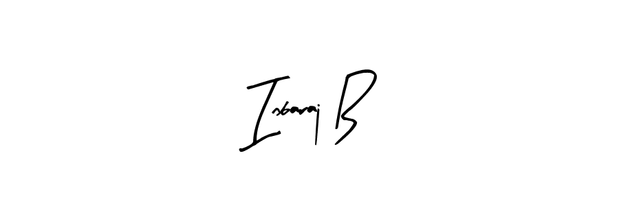 Use a signature maker to create a handwritten signature online. With this signature software, you can design (Arty Signature) your own signature for name Inbaraj B. Inbaraj B signature style 8 images and pictures png