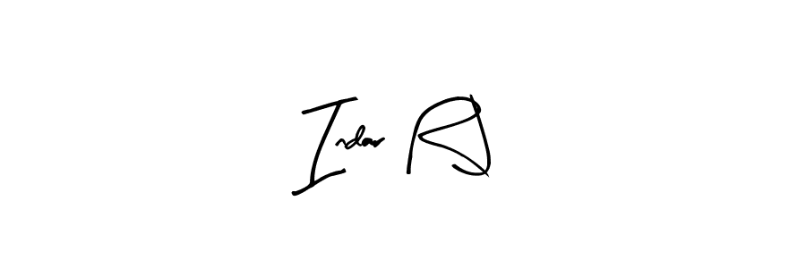 Use a signature maker to create a handwritten signature online. With this signature software, you can design (Arty Signature) your own signature for name Indar R J. Indar R J signature style 8 images and pictures png