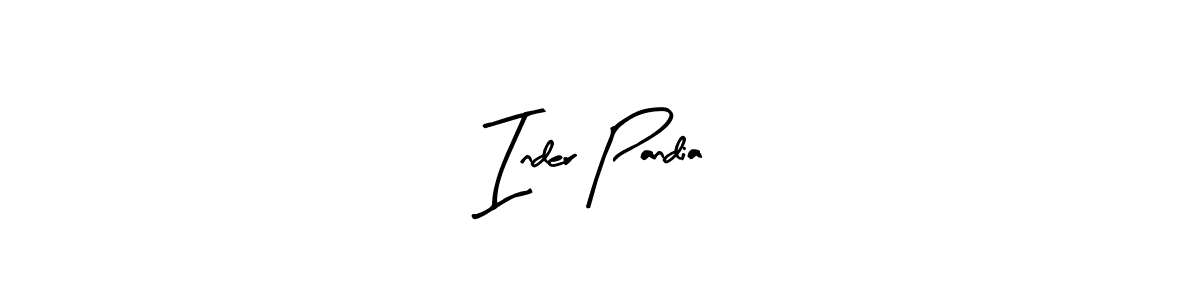 Inder Pandia stylish signature style. Best Handwritten Sign (Arty Signature) for my name. Handwritten Signature Collection Ideas for my name Inder Pandia. Inder Pandia signature style 8 images and pictures png