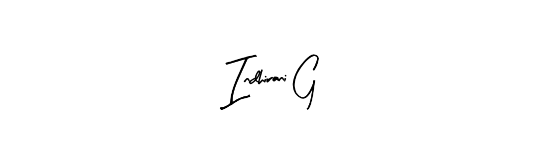 if you are searching for the best signature style for your name Indhirani G. so please give up your signature search. here we have designed multiple signature styles  using Arty Signature. Indhirani G signature style 8 images and pictures png