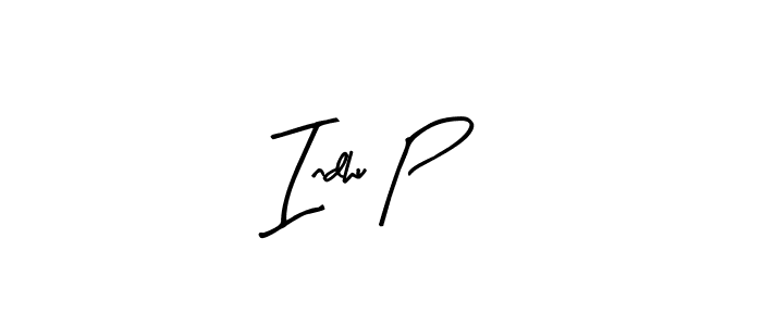 Create a beautiful signature design for name Indhu P. With this signature (Arty Signature) fonts, you can make a handwritten signature for free. Indhu P signature style 8 images and pictures png
