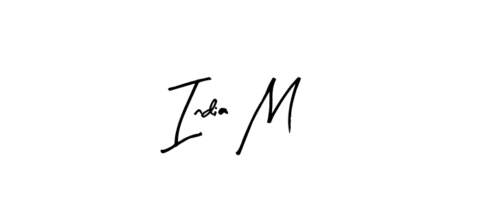Here are the top 10 professional signature styles for the name India M. These are the best autograph styles you can use for your name. India M signature style 8 images and pictures png
