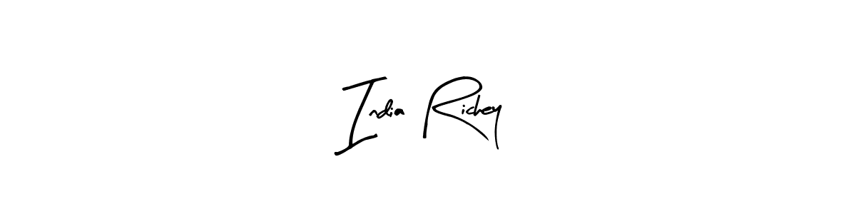 How to make India Richey signature? Arty Signature is a professional autograph style. Create handwritten signature for India Richey name. India Richey signature style 8 images and pictures png