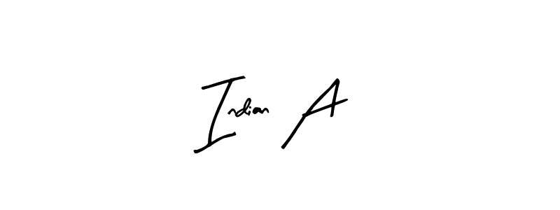 Create a beautiful signature design for name Indian A. With this signature (Arty Signature) fonts, you can make a handwritten signature for free. Indian A signature style 8 images and pictures png