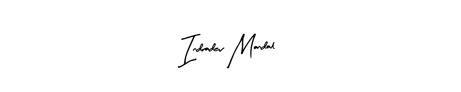 Indradev Mandal stylish signature style. Best Handwritten Sign (Arty Signature) for my name. Handwritten Signature Collection Ideas for my name Indradev Mandal. Indradev Mandal signature style 8 images and pictures png