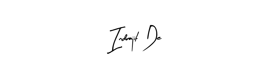 The best way (Arty Signature) to make a short signature is to pick only two or three words in your name. The name Indrajit De include a total of six letters. For converting this name. Indrajit De signature style 8 images and pictures png