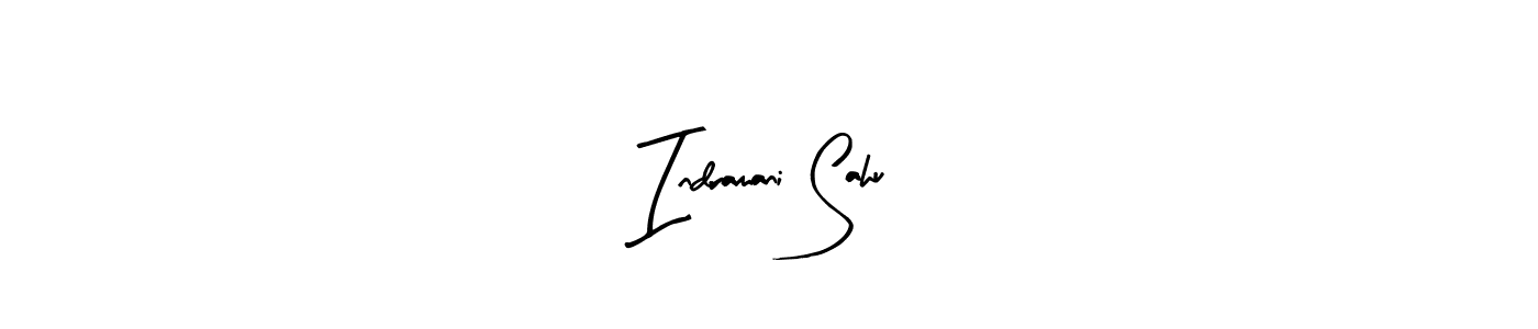 Create a beautiful signature design for name Indramani Sahu. With this signature (Arty Signature) fonts, you can make a handwritten signature for free. Indramani Sahu signature style 8 images and pictures png