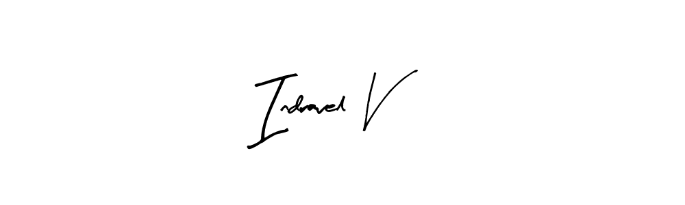 Indravel V stylish signature style. Best Handwritten Sign (Arty Signature) for my name. Handwritten Signature Collection Ideas for my name Indravel V. Indravel V signature style 8 images and pictures png