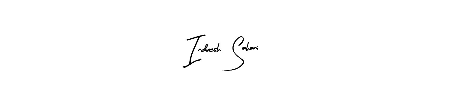Make a beautiful signature design for name Indresh  Sahani. With this signature (Arty Signature) style, you can create a handwritten signature for free. Indresh  Sahani signature style 8 images and pictures png